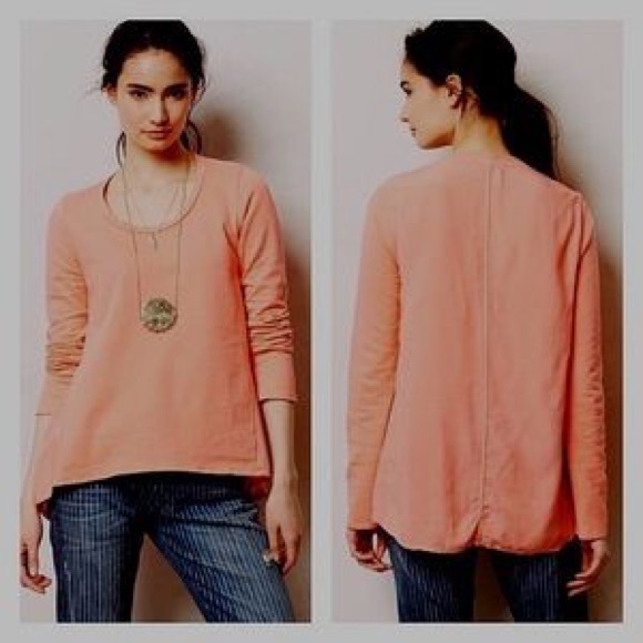 Sam and Lavi (from anthro) coral casual shirt M - Picture 2 of 6